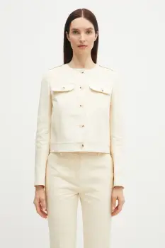 Kenzo geaca din amestec de in culoarea bej, de tranzitie, FF52VE2579GA.04 imagine