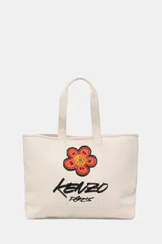 Kenzo geanta de bumbac culoarea bej, FF68SA911F36 imagine