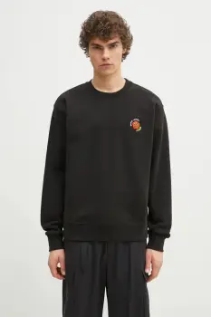 Kenzo hanorac de bumbac barbati, culoarea negru, cu imprimeu, FF55SW2734MC.99J imagine