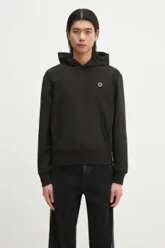 Kenzo hanorac de bumbac Boke Flower 2.0 barbati, culoarea negru, cu gluga, uni, FF55SW2554MC.99J imagine