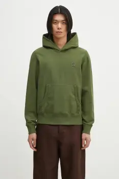 Kenzo hanorac de bumbac Boke Flower 2.0 barbati, culoarea verde, cu gluga, uni, FF55SW2554MC.50 imagine