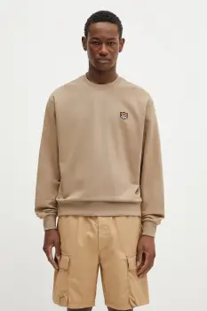 Kenzo hanorac de bumbac culoarea maro, uni, FF55SW2624MF.10 imagine