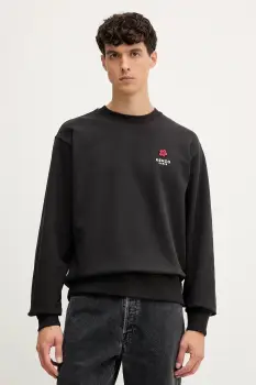 Kenzo hanorac de bumbac culoarea negru, cu imprimeu, FF65SW2604MC imagine