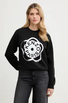 Kenzo hanorac de bumbac culoarea negru, cu imprimeu, FG52SW2054MJ imagine