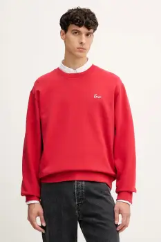 Kenzo hanorac de bumbac culoarea rosu, cu imprimeu, FF65SW2594MF imagine