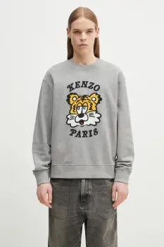 Kenzo hanorac de bumbac x Verdy culoarea gri, cu imprimeu, FF58SW2394MF.94 imagine