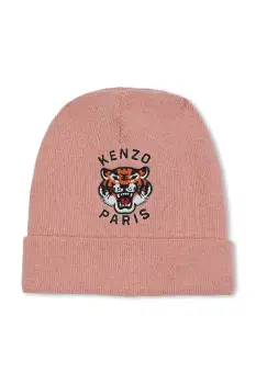 Kenzo Kids caciula din amestec de casmir pentru copii culoarea roz, K61216 imagine
