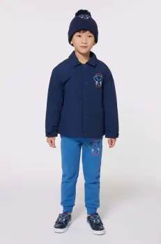 Kenzo Kids geaca copii culoarea albastru marin, K60721 imagine