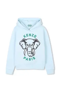 Kenzo Kids hanorac de bumbac pentru copii cu gluga, cu imprimeu, K61127 imagine