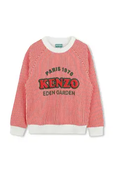 Kenzo Kids hanorac de bumbac pentru copii culoarea rosu, modelator, K61134 imagine