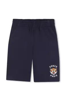 Kenzo Kids pantaloni scurti din bumbac pentru copii culoarea albastru marin, K61122 imagine