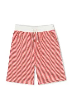 Kenzo Kids pantaloni scurti din bumbac pentru copii culoarea rosu, talie reglabila, K61121 imagine