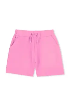 Kenzo Kids pantaloni scurti din bumbac pentru copii culoarea roz, neted, talie reglabila, K61042 imagine