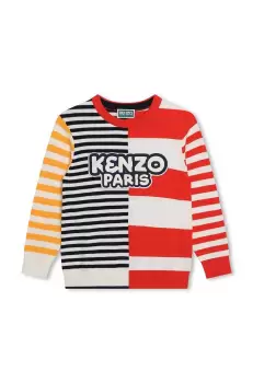 Kenzo Kids pulover de bumbac pentru copii culoarea rosu, light imagine