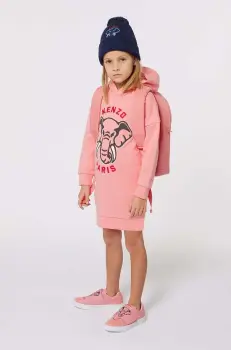 Kenzo Kids rochie din bumbac pentru copii culoarea roz, mini, drept, K60660 imagine