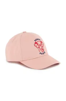 Kenzo Kids sapca din bumbac pentru copii culoarea portocaliu, cu imprimeu, K60880 imagine