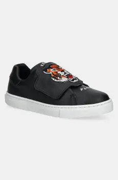 Kenzo Kids tenisi din piele copii culoarea albastru marin, K60898 imagine