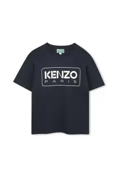 Kenzo Kids tricou de bumbac pentru copii culoarea bleumarin, cu imprimeu, K61494 imagine