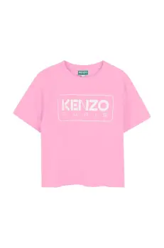 Kenzo Kids tricou de bumbac pentru copii culoarea roz, K61064 imagine