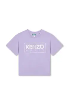 Kenzo Kids tricou de bumbac pentru copii culoarea violet, K60704 imagine