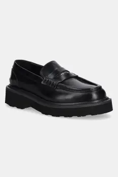 Kenzo mocasini de piele Loafer culoarea negru, cu toc plat, FF52LO110L52.99 imagine