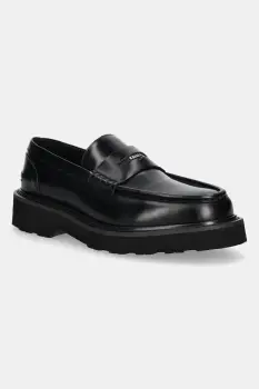 Kenzo mocasini de piele Ukio Loafers culoarea negru, FF55LO110L52.99 imagine