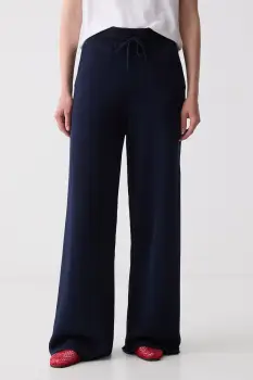 Kenzo pantaloni straight pentru femei cu amestec de lana imagine