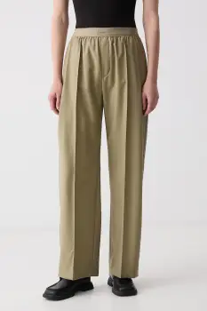 Kenzo pantaloni wide leg pentru femei din lana imagine