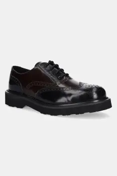Kenzo pantofi de piele Ukio Brogue culoarea negru, FF65DB114L52.91 imagine