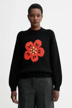 Kenzo pulover din amestec de lana culoarea negru, FF62PU7193LA imagine