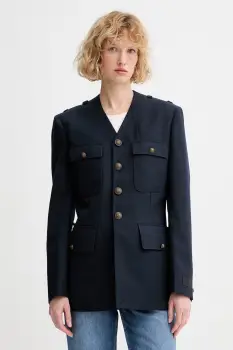 Kenzo sacou cu un singur rand de nasturi de dama cu lana imagine