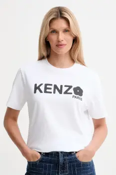 Kenzo tricou din bumbac culoarea alb, FF52TS1574SO imagine