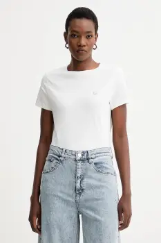 Kenzo tricou din bumbac culoarea alb, FF62TS2584SO imagine