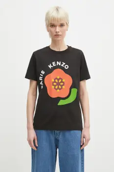 Kenzo tricou din bumbac femei, culoarea negru, FF52TS1684SO.99J imagine