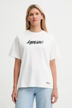 Kenzo tricou din bumbac Kenzo x Futura culoarea alb, FF62TS5544SG imagine