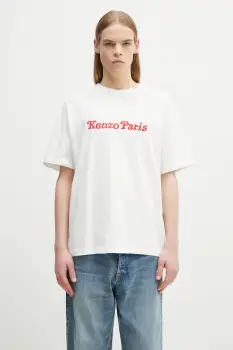 Kenzo tricou din bumbac x Verdy culoarea alb, cu imprimeu, FF58TS4814SG.02 imagine