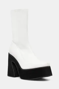 Koi Footwear botine culoarea alb, cu toc drept, GT1 imagine