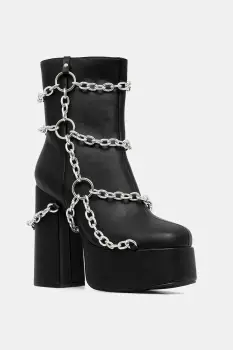 Koi Footwear botine culoarea negru, cu toc drept, Spectral Shackles of a Lamented Soul imagine