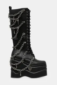 Koi Footwear cizme culoarea negru, toc pana, The Amygdala imagine