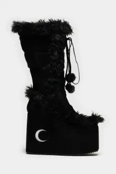 Koi Footwear cizme femei, culoarea negru, cu platforma, izolare usoara, SN01 imagine