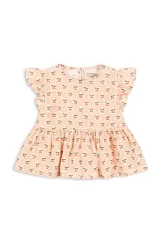 Konges Slojd bluza COCO TOP GOTS culoarea portocaliu, cu imprimeu, KS103205 imagine