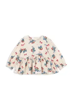 Konges Slojd bluza copii ELIN BLOUSE GOTS culoarea bej, cu model, KS103793 imagine