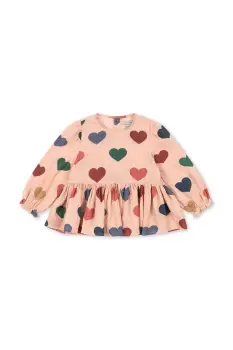 Konges Slojd bluza copii ELIN BLOUSE GOTS culoarea roz, cu model, KS103793 imagine