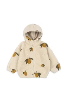 Konges Slojd bluza copii JODY TEDDY HOODIE GRS culoarea bej, cu imprimeu, KS104068 imagine