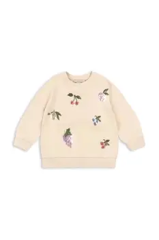 Konges Slojd bluza copii LOU SEQUIN SWEAT SHIRT OCS culoarea bej, cu imprimeu, KS103862 imagine