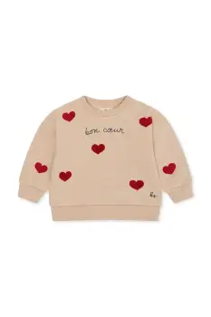 Konges Slojd bluza copii LOU SWEAT SHIRT GOTS culoarea bej, cu imprimeu, KS104513 imagine