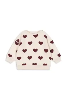 Konges Slojd bluza copii LOU SWEAT SHIRT OCS culoarea bej, melanj, KS104346 imagine