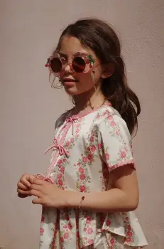 Konges Slojd bluza copii SHEENY BLOUSE culoarea bej, modelator, KS102428 imagine