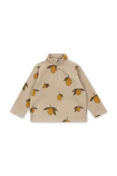 Konges Slojd bluza copii TAVI FLEECE SWEATSHIRT GRS culoarea bej, cu imprimeu, KS101301 imagine