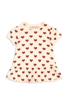 Konges Slojd bluza de bumbac pentru copii CLASSIC TEE GOTS culoarea bej, modelator, KS102548 imagine